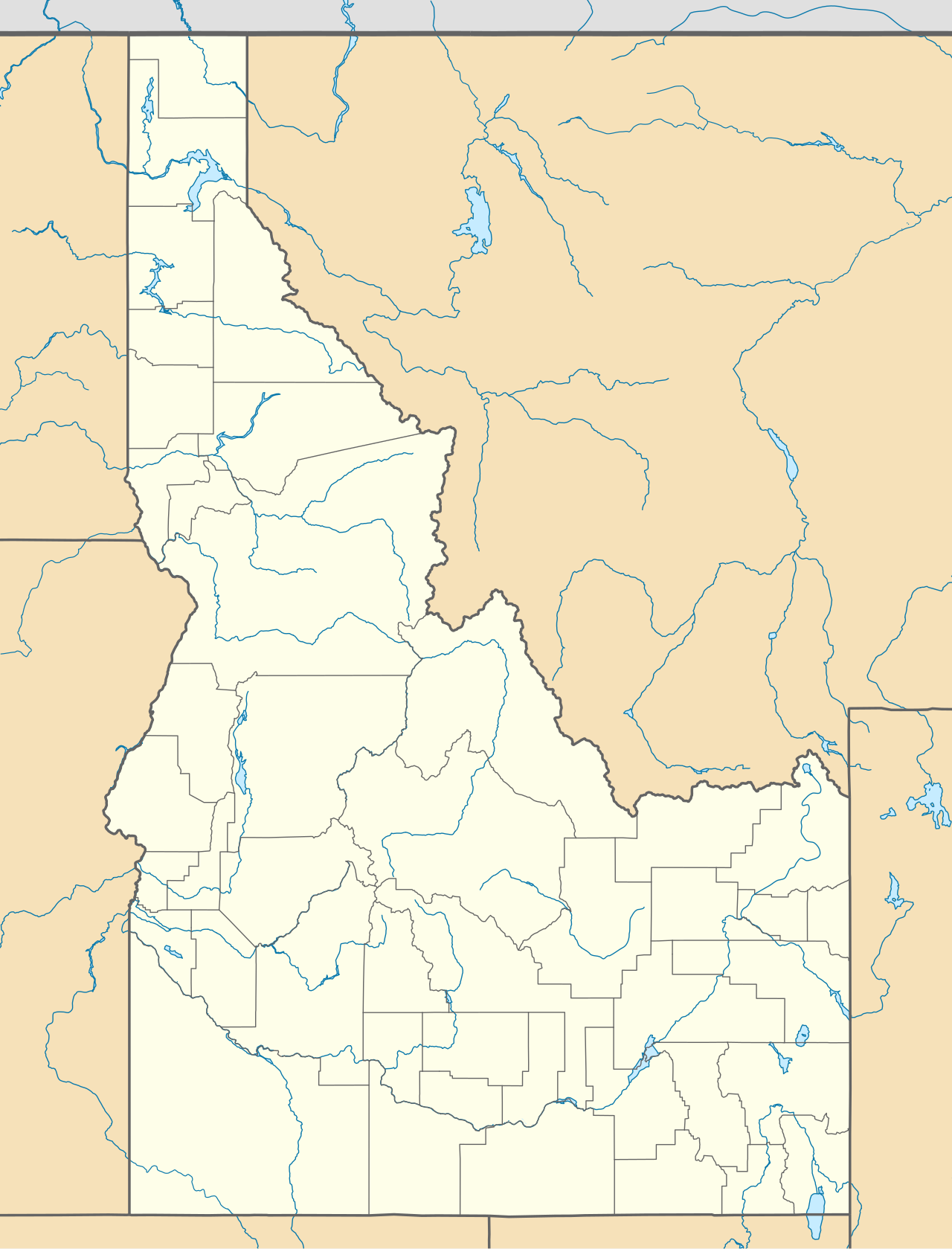 Idaho county map